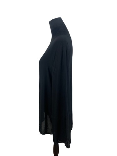 Treasure & Bond Size M Black Sheer Boat Neck Tunic Blouse NEW - Picture 3 of 8