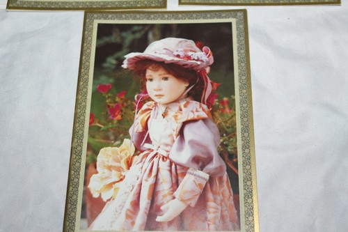 3 Edna Hibel Classic Blanko Notizkarte ROWENA Demoiselle Puppe Foto 1989 Schweiz - Bild 2 von 5