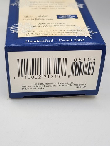 2003 Hallmark Andenken schelmische Kätzchen Socke Weihnachtsschmuck 5. Serie - Bild 9 von 10