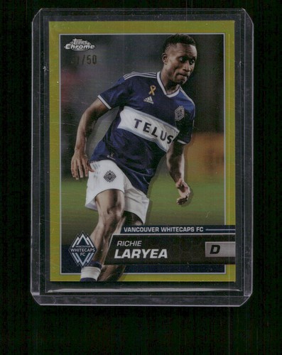 2023 Topps Chrome MLS #8 Richie Laryea rifrattore oro #/50 - Foto 1 di 2