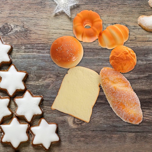 6 Stk Tragbar Fake-Food-Requisite Simulationskuchen- Kunstbrot Pro Party - Zdjęcie 3 z 12