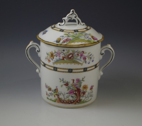 VICTORIAN AUSTRIA MANGO JALEA TARRO SOPORTE AVES DEL PARAÍSO CHINOISERIE - Imagen 1 de 5