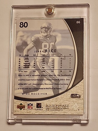 ⚡️ JERRY RICE 2004 UPPER DECK SWEET SPOT SILVER PARALLEL #86 SP 1⚡️ - Bild 3 von 4