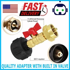 Propane Adapter Regulator Valve Refill Lp Gas 1 Lb Cylinder Tank QCC1 Coupler