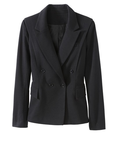 Spiegel Ponte Knit Double Breast 2 Way Stretch Blazer Heather Charcoal RRP $109 - Bild 4 von 4