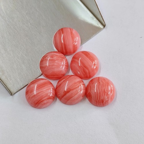 Rhodochrosite Calibrated Gemstone Round Shape Cabochon AAA Quality Loose Stones - Picture 9 of 12