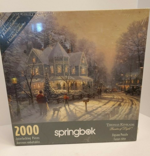 Springbok 2000 Piece Puzzle Thomas Kinkade A Holiday Gathering Christmas New! - Picture 1 of 9