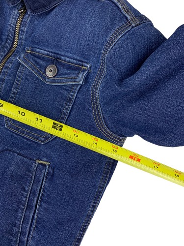 Oshkosh B'Gosh Genuine Sherpa Lined Collared Long Sleeve Denim Jacket  7 - Picture 13 of 14