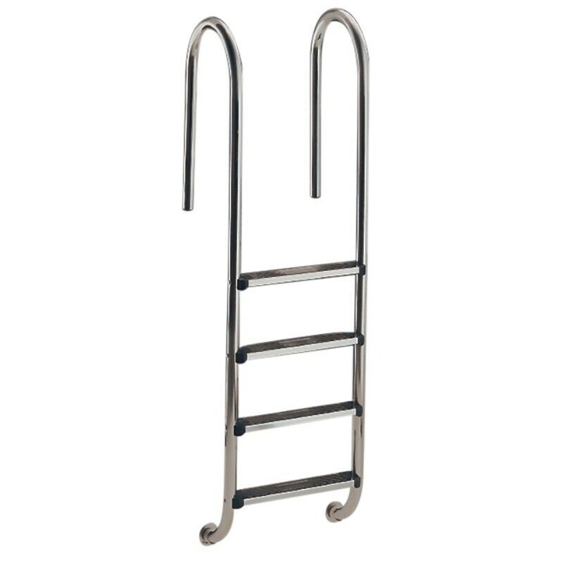 Escalera muro Inox. 4 peldaños para piscina