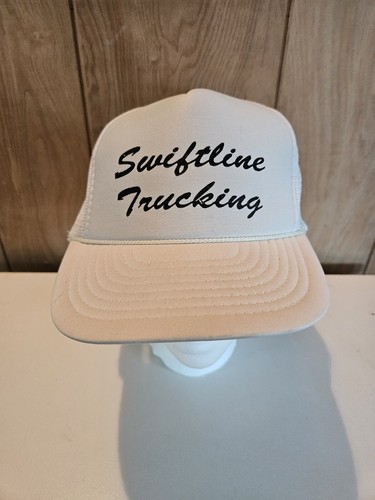 De colección Swiftline Trucking Nissin Malla Trasera Snapback Trucker Sombrero En Blanco OSFM - Imagen 1 de 7