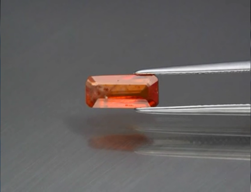 SAPPHIRE 1.06 ct Orange Octagon 9.7x4.4 mm Natural Beryllium Heated from Tanga - Imagen 15 de 24