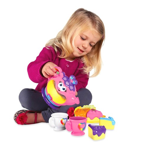 LeapFrog Musical Rainbow Tea Party Teapot Tea Set Toy 50+ Phrases Light & Sounds - Picture 4 of 5