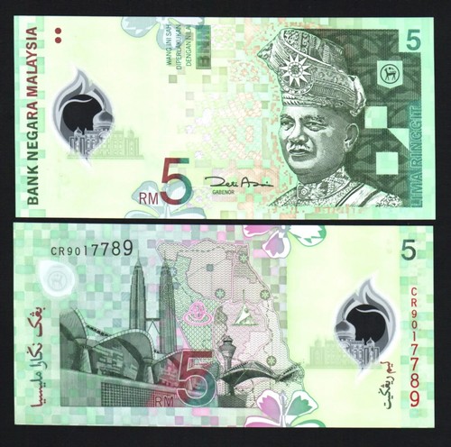 Malaysia 5 RINGGIT P-47 2004 Malaysian Petronas Twin Tower KLCC UNC Polymer NOTE - Picture 7 of 8