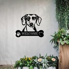 Delightful Dachshund Metal Wall Art - Custom Welcome Sign Garden Decor Gift