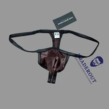 N2N Bodywear Men Brown sexy ass wet Thong swimwear size S M L XL G-STRING