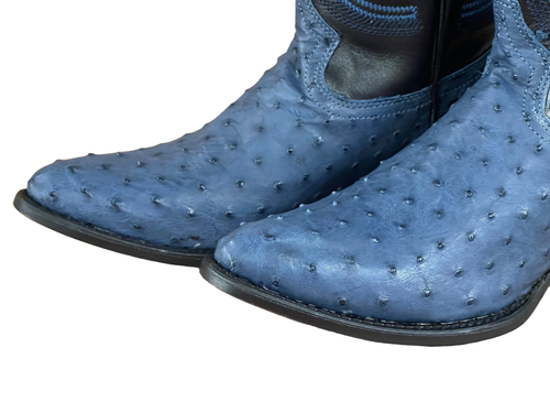 Cuadra Round Blue Toe Ostrich Western Boots (2C41A1) - Picture 9 of 10