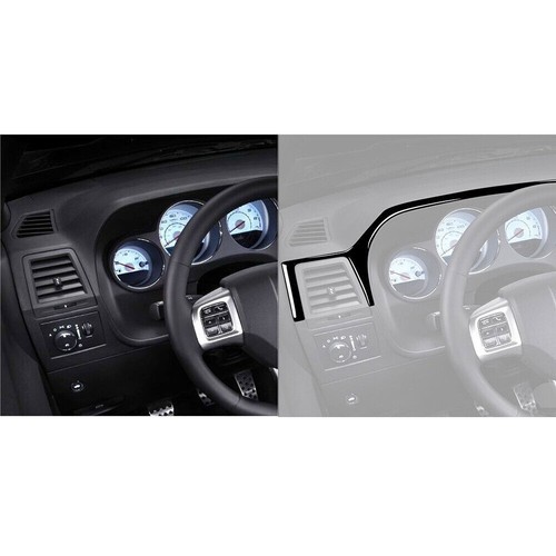 For Dodge Challenger 2008-2014 Piano Black Driver Console Dashboard Cover Trim - Foto 7 di 10