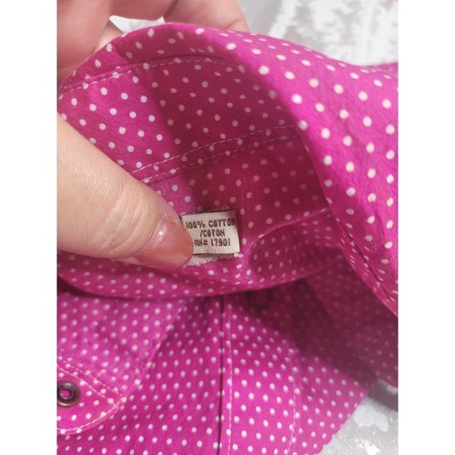 Camisa a Presión 3477 Rockies Para Mujer Manga Larga Perla Talla Occidental Mediana Rosa - Imagen 5 de 7
