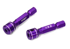 Alloy Machined 1/4 Inch Drive Hex Adapters, Holds Tips 3mm & 3.5mm Bits