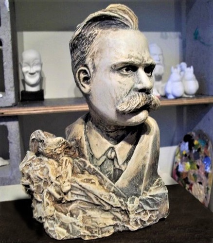 FRIEDRICH NIETZSCHE BUST 8" SCULPTURE STATUE PHILOSOPHY PHILOSOPHER ANTICHRIST - Picture 1 of 24