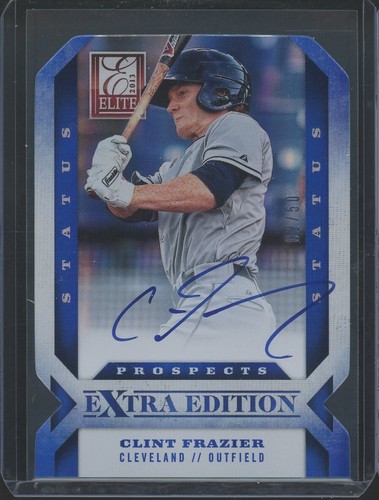 2013 Panini Elite Extra Edition Clint Frazier Blue Die-Cut Autograph /50 #105 - Picture 1 of 2