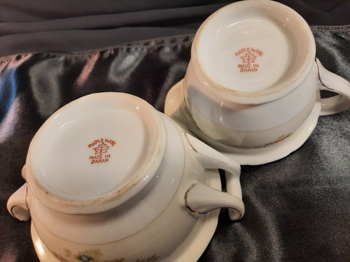 Vintage Porcelain Sugar & Creamer Set, Maple Ware, Made in Japan - Picture 7 of 11