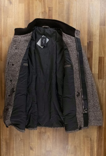 CESARE ATTOLINI brown wool silk cashmere blend lightly padded coat 3XL / 56 IT - Picture 13 of 19