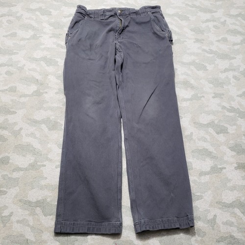 Duluth Trading Pants Mens 36x32 Gray Pockets Straight Relaxed