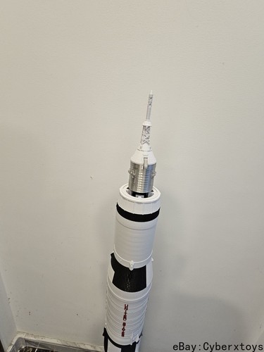 Maßstab 1:100 1/96 NASA Saturn V Raketenmodell 3D Build bemalte Details große Größe - Bild 6 von 12