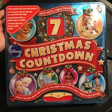 New Disney Christmas Countdown Advent Calendar 128p Book Gifts  In Lockable Tin