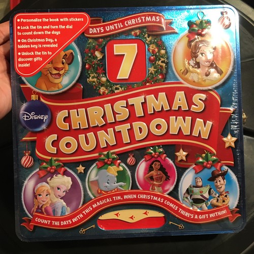 New Disney Christmas Countdown Advent Calendar 128p Book Gifts  In Lockable Tin - Picture 1 of 19