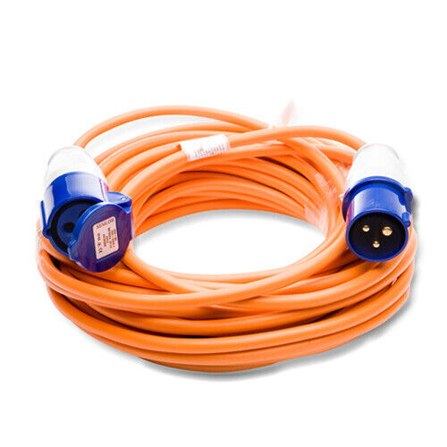 ORANGE CARAVAN EXTENSION LEAD 5M - 25M 240V WITH PLUG AND SOCKET CAMPING HOOK UP - Picture 7 of 10