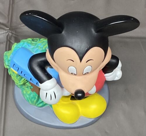 Disney Mickey Mouse Mailbox Plastic Bank Piggybank Coin Bank 8.5" W/O Stopper - Picture 5 of 9