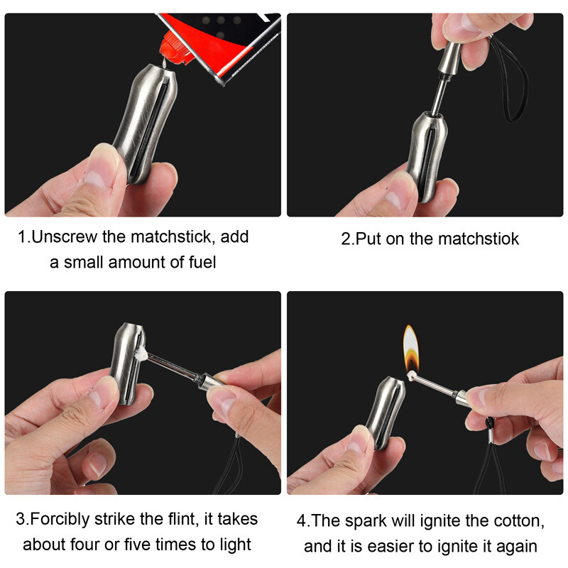 Emergency Magnesium Flint Fire Starter Ferro Rod Lighter Outdoors