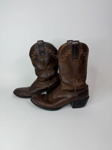 Ariat Boots Uomo 9D Western Stivali Cowboy Pelle Marrone Linea Danza Rodeo - Foto 3 di 9