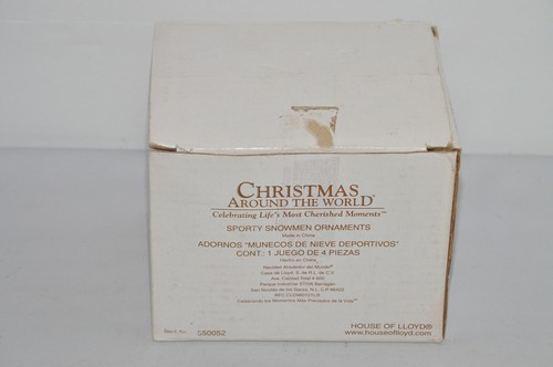 House of Lloyd Christmas Around The World Sporty Snowman Ornaments Set Of 4 RARE - Picture 2 of 9