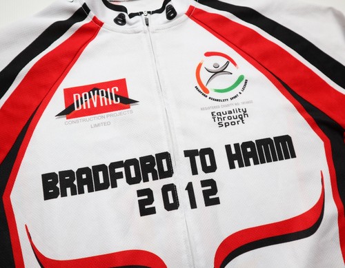 BRADFORD CITY 2012 VINTAGE CYCLING SHIRT JERSEY MAGLIA TRIKOT LONG SLEEVE MEN XL - Picture 9 of 11