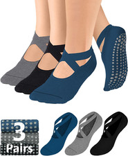 Women  S Non-Slip Pilates Grip Socks for Yoga and Ballet Dance Workouts