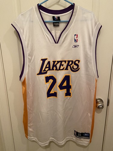 Vintage LA LAKERS KOBE BRYANT #24 REEBOK NBA Special Event weißes TRIKOT GRÖSSE XL - Bild 2 von 8