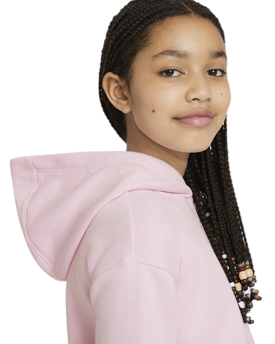 Nike Girls Sportswear French Terry Hoodie in Pink, Size SM & MD DD6498-663 - Picture 2 of 5