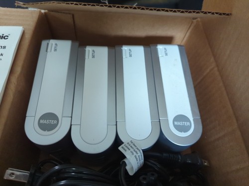 Four Panasonic BL-PA100A Bridge Ethernet Adaptor HD-PLC, AC Cord & Manuals - Afbeelding 3 van 3