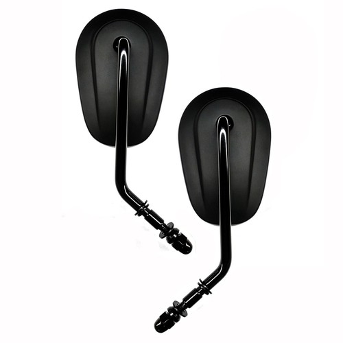 Pair Black Rear View Mirrors For Harley Davidson Sportster 1200 Nightster XL883 - Foto 11 di 12