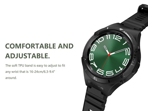 Funda Dexnor para Samsung Galaxy Watch 6 correa clásica 43 mm/47 mm resistente a prueba de golpes - Imagen 64 de 103