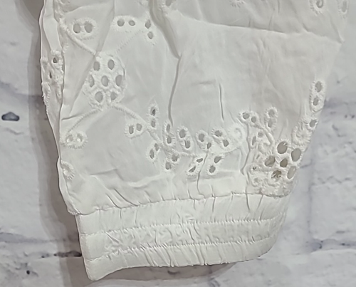 Young Fabulous & Broke Casual Eyelet Pants Cropped Joggers Womens Medium White - Picture 7 of 10