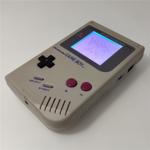 Grey Retrofit Rechargeable Nintendo Game Boy DMG-01 Backlight Game Console - Picture 7 of 7