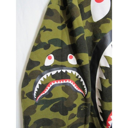 A Bathing Ape Camo Shark Graphic Front & Sleeves Sweatshirt Size XXL EUC - Picture 3 of 12