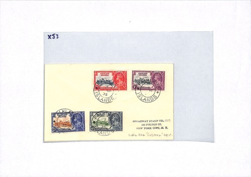 FALKLAND ISLANDS KGV Cover 1935 SILVER JUBILEE USA New York{samwells}XJ3 - Picture 14 of 16