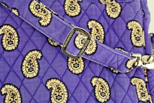 Vera Bradley Simply Violet Retired Pattern Mailbag Crossbody Purse Purple Older - Picture 3 of 8