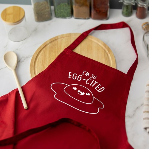 Im So Egg-Cited Funny Printed Apron Cooking Baking Home Chef - Picture 10 of 11