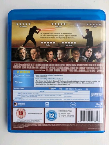 Star Wars: The Force Awakens + The Last Jedi  (2x Blu-ray) Eps VII+ VIII, bundle - Picture 5 of 5